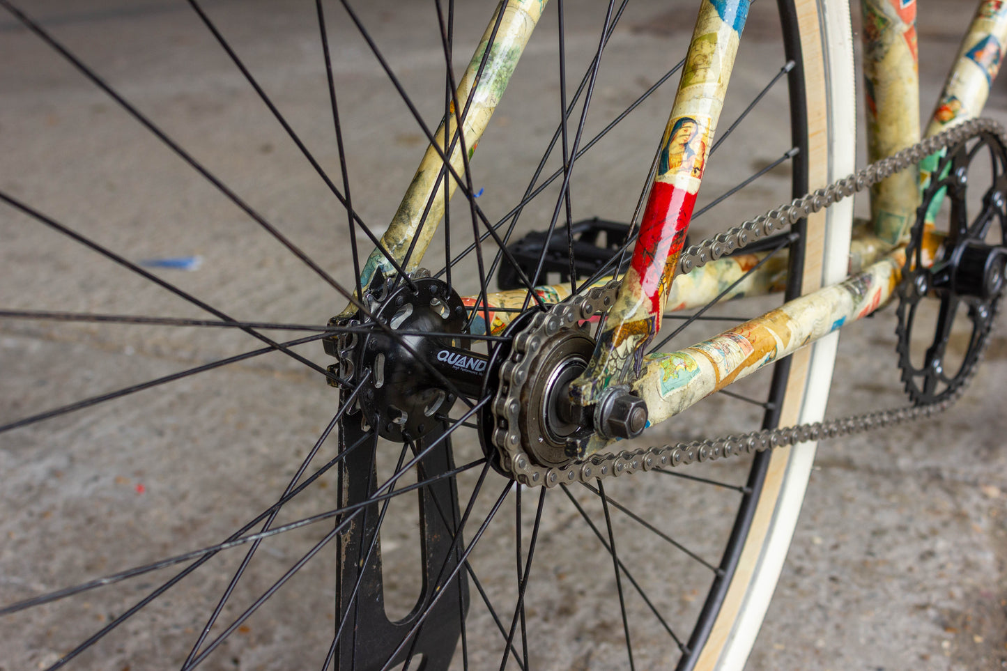 6KU Fixie POST OPERA 1of1 CUSTOM BUILD Stamps wooden